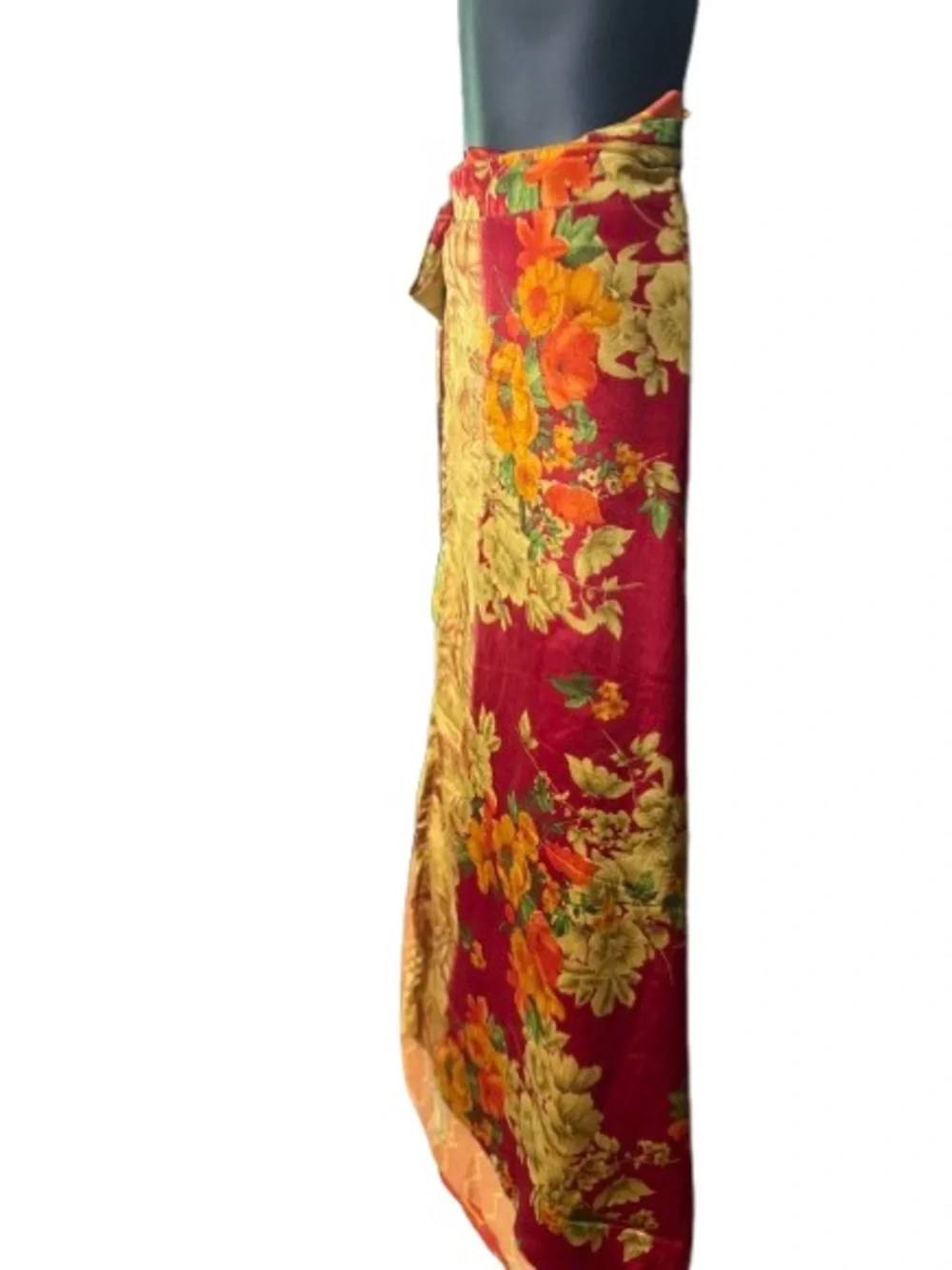 Darn Good Sari Wrap Boho Maxi Skirt